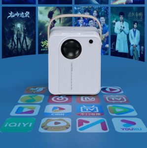 CP350 Portable LED Smart Lightweight Projector 3D WIFI Support 1080P Full HD Protector with Tripod Stand 210cm