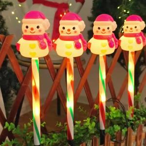other | 5pcs/set Solar-Powered Christmas Men Lights Snowmen Lawn Lights For Garden Outdoor LED Yard Lights Xmas Lamps Decor Lights 604