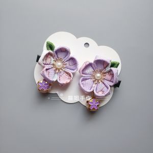 หมวกผมดอกไม้ประดับผมสไตล์ญี่ปุ่น กระดุมหู กระดุมดอกไม้ หมวกผมแฟชั่นสำหรับเด็กผู้หญิง หมวกผมสไตล์วินเทจ