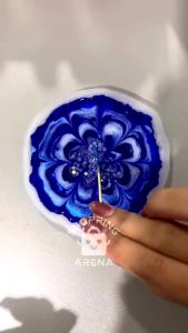 Cetakan Resin Coaster Geode Gerigi Bentuk Bulat Geoda Bergerigi RANDOM Tatakan Gelas Alas Mug Vas Irreguler Bergerigi Bahan Silicone Karet Silikon Lentur Elastis Anti Lengket Mudah Dilepas