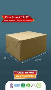 Box Snack 12x12 Dus Snack Snack Box 12x12x7 (Isi 20 Pcs-B43K1)