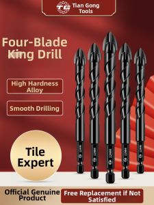 TG | Multi-Blade Hexagonal Shaft Glass Tile Drilling Bit