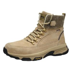 Jeep | Jeep Mens Winter Hiking Boots Anti-Slip Thickened Fleece Lined Martin Style Warm Snow Boots Durable Rubber Outsole Breathable