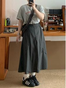 Unique Design Sensation Japanese Style Quick Dry Workwear Skirt Womens plus Size Mini A-Line Skirts Summer Casual High Waist