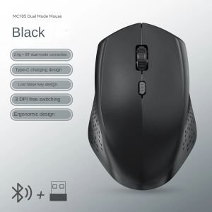 KEBIDUMEI Dual Mode Bluetooth 2.4G Wireless Mouse Rechargeable Silent Mouse Ergonomic Gaming Mice 3 DPI For Laptop Windows MacOS