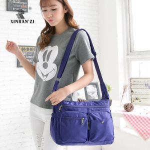 Womens Nylon Waterproof Crossbody Bag Lightweight Multi-Pocket Cash Bags Carrying Travel Shoulder Bag Womens Square Large Capacity