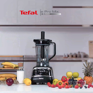 Tefal เครื่องปั่นพลังสูง DURAFORCE PRO MIX BLENDER เครื่องปั่น ทีฟาล์ว รุ่น BL705 / BL705D / BL705DT0 เครื่องปั่นน้ำผลไม้ แก้วปั่น โถปั่น 1.8 ลิตร สีดำ