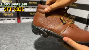 Sepatu Safety Semi Boot Pria Kulit Asli Sepatu Septi Cowok Sefty Shoes Sepatu Pabrik