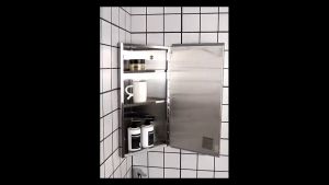 [SG Seller]Simple modern bathroom mirror cabinet Wall hanging stainless steel bathroom mirror cabinet/hanging cabinet