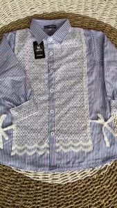 Kemeja Salur Mx Brukat / Kemeja Brukat Motif Salur / Atasan Wanita Kekinian / Atasan Wanita Model korea / Baju Atasan Wanita Dewasa 2025 / Persiapan Ramadan 2025 / Baju Atasan Wanita Lebaran 2025 Viral