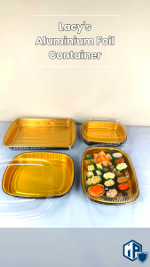 Lacys Smooth-Wall Container with Lid | Aluminum Foil | Aluminium Foil Tray | Aluminium Tray with Lid | Baking Tray | Food Tray AU2419/2822/3624
