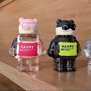 Bình uống nước Happy Cool 800ml hottrend Bình uống nước cho trẻ em có dây đeo kèm ống hút silicon