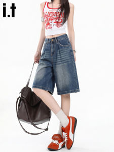 FINGERCROXX | Vintage Retro High Waist Flared Denim Shorts Summer Slimming
