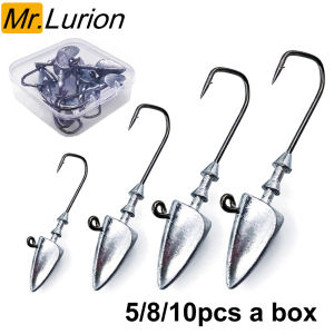 MrLurion 3.5g 5g 7g 10g 14g 20g Fishing hook Rigging jig head hook set  soft worm grub lure bait hook fishing tackle set