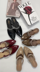 YooWoo Sepatu Wanita / Flatshoes Wanita / Sepatu Kerja Wanita / Sepatu Slip On Wanita / Sepatu Flat Wanita Mules Pointed Toe