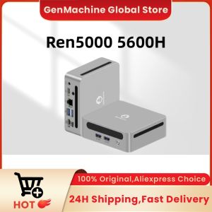 Genmachine | GenMachine Mini PC AMD Ryzen 5 5600H Windows 11 DDR4 16GB RAM 256GB ROM WiFi6 Gaming Pc Diy Gaming Computer 6 Core 12 Thread