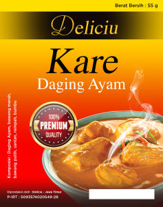 Kare Ayam Deliciu Lauk Siap Makan Tahan Lama Tanpa Pengawet 55 gr
