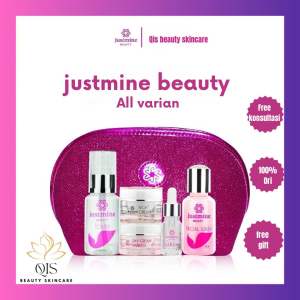 JUSTMINE BEAUTY GLOWING SKINCARE ORIGINAL  paket glowing acne remove spot acne more BPOM