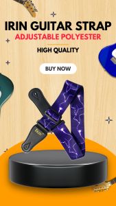 IRIN Printed Pattern Guitar Strap - Adjustable Polyester for Music Lovers