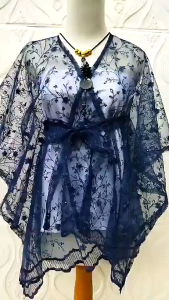 Outer Brukat Cape Mutiara Elegan One Shoulder untuk Kebaya Wisuda Dan Lamaran Modern