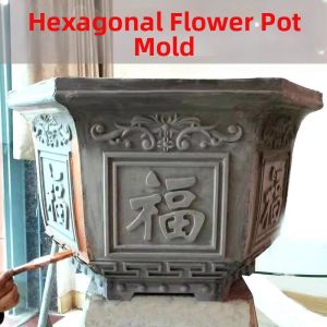 XINYUNYI | Hexagonal DIY Concrete Flower Pot Mold Plastic Model for Outdoor Garden Planters Bonsai Tools浇筑模具自制六角盆景
