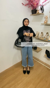 [ ORIGINAL ] YONGKI KOMALADI BELLA - FLATSHOES - OL-NN8314-21 CREAM/HITAM/PINK