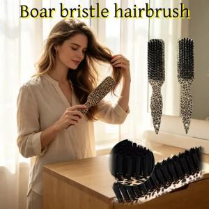 1/2pcs Leopard Tail Beard&hair Brush Pointed Boar Bristle Slick Back Hair Brush Smoothing Controls Frizz Daily Care and Styling