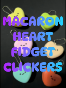 CLICKWORK SERIES Macaron Heart Fidget Clicker Keychain PixelWorks Stress Relief Toy