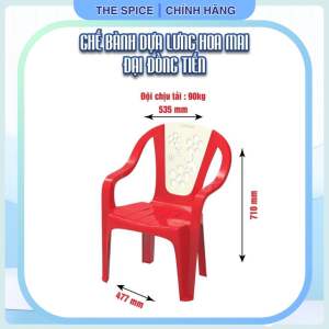 Ghế bành hoa mai ĐẠI ĐỒNG TIẾN ghế nhựa tựa lưng