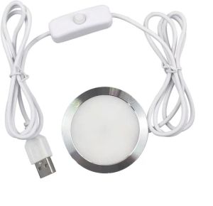 5V USB LED Puck Light with On/Off Switch Under Cabinet Counter Shelf Display Lamp Caravan Camper Motorhome RV Interior Lighting