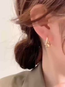 hikaw 18k saudi gold original earrings Golden round earrings for women Premium Gift hypoallergenic