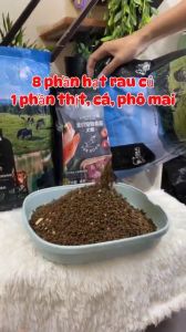 Caption Hạt Thức Ăn Dành Cho Cún Siêu Dinh Dưỡng- Túi Chiết 1kg - Trộn thịt gà tôm cá trích