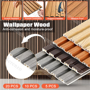 SERENZO Wall Panel Wood Panel PVC Wallpaper Sticker Wall Panel Fluted Home Decoration Board Wholesale Sale