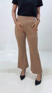 Flare Pant Wanita Scuba Premium High Waist: Celana Panjang Lembut & Nyaman
