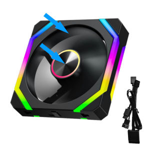 Bộ Quạt Làm Mát RGB JUMPEAK HS120 Halo ARGB 120mm Quạt Tản Nhiệt Nước Cho Case PC Chơi Game Mô-đun Xếp Chồng Được 360mm/240mm 7 Cánh Quạt