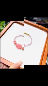 vòng tay nữ dáng chuỗi ngọc bích tự nhiên mix charm hồ ly bọc vàng tây và bi cầu vàng tây vòng tay đá phong thuỷ trang sức thiết kế đủ hoá đơn thẻ bảo hành