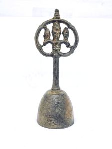 HB028 กระดิ่ง ด้ามจับ ตรีศูล 3 ง่าม ทองเหลือง ของขวัญ ของที่ระลึก