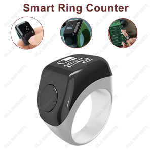 Digital Ring Counter Bluetooth APP Control OLED Display Silent Touch Type-C Rechargeable Muslims Ring Prayer Finger Counter