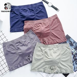 Underwear Mens Senseless Seamless Large Stretch Sports Fit Comfortable Breathable and Naked Four Corner Flat Corner Pants