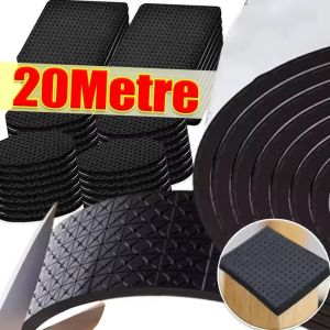 แผ่นม้วนเสื่อพรมขาเฟอร์นิเจอร์แบบเก้าอี้ที่ยกย้ายได้20ม. แผ่นปิดเสียงทนต่อการสึกหรอแผ่นสนับแข้งโต๊ะ