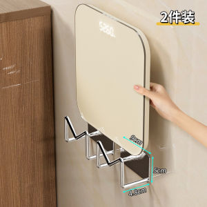 ชั้นวางเครื่องวัดน้ำหนักแบบติดผนัง เครื่องวัดไขมันในร่างกาย อุปกรณ์สำหรับจัดระเบียบห้องครัวแบบไร้รอยต่อ