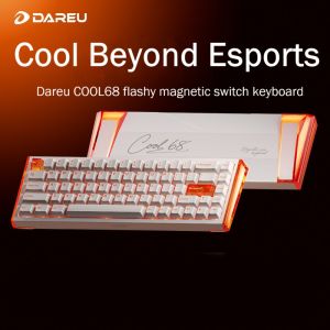 Dareu COOL68 8K Hall Effect Magnetic Gaming Keyboard 0.01mm RT Gasket Hot Swap RGB Lightbox Low Latency Web Driver for Esports