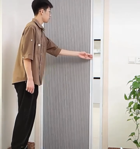 SUMINOE PVC Folding Door Accordion Door Honeycomb Partition Door Space Saving Waterproof Sliding Room Divider for Bathroom Kitchen