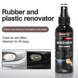 120ML Car Plastic Refurbishment Car Plastic Restore Agent Plastic Coating Dashboard Polish Spray Plastic Repair Kit Car Polish Wax Interior Exterior Car Care