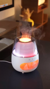 🔥เครื่องพ่นอโรม่าตัวใหญ่พร้อมหินเกลือ 🔥Salt Stone Aroma Diffuser เพื่อสุขภาพ ควันออกเยอะ ไฟหลากสี ขนาด 240 ml.