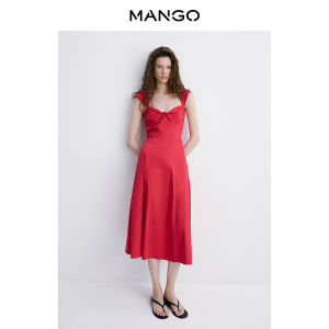 Mango | Autumn New Design Square Neck Sleeveless Backless Dress