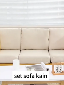 (Garansi sepuluh tahun)Sofa Ruang Tamu Sofa Kain Sofa Selonjor Sofa Bed 3 Dudukan Sofa Minimalis
