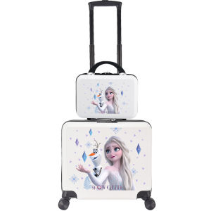 Princess Elsa Childrens Luggage Suitcase for Girls Travel Carry-On Hard Shell Brand with Wheels Zipper Lock System