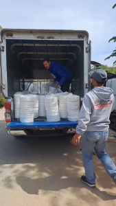 เชือกฟางม้วนใหญ่ เชือกพลาสติก มัดของ  1 kg  (สีขาว  สีเเดง)