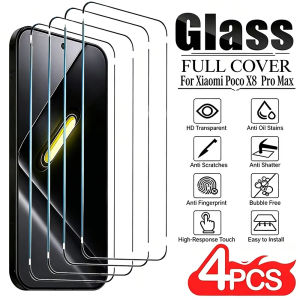 1-4Pcs Full Cover Tempered Glass For Xiaomi Poco X8 Pro Max x8pro x8promax HD Clear Screen Protector Suitable For Poco X8 Pro